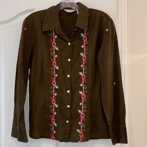 J. Jill Olive Green Shirt